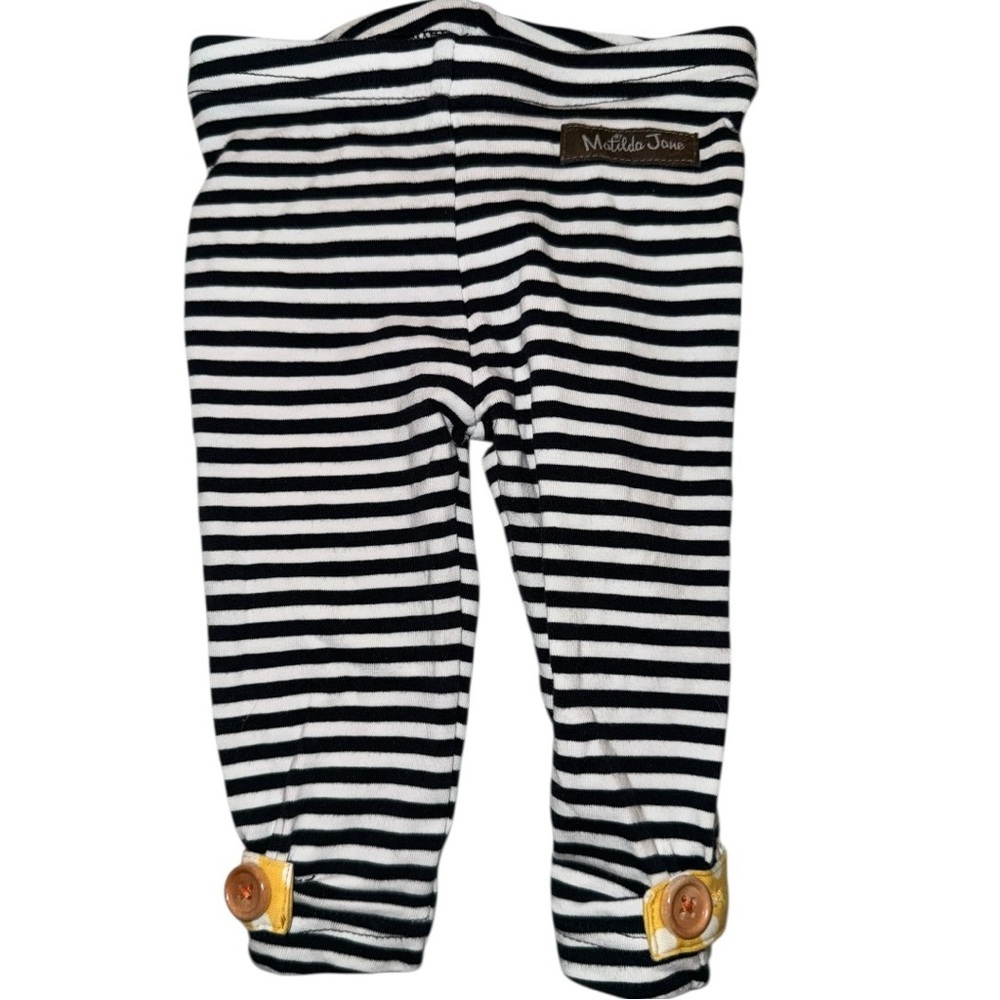 Matilda Jane Baby Striped Leggings Pants Ruffle Back – 3–6 Months